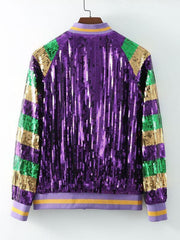 sequined baseball jacket - 808Lush