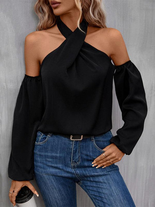 women's strapless long-sleeved shirt - 808Lush