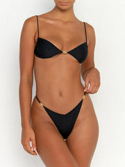 split backless strappy swimsuit tight bikini - 808Lush