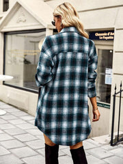 Plaid Shirt Long Tops Versatile Casual Women's Clothing - 808Lush