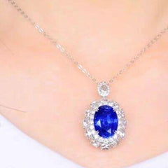 Platinum-Plated Zircon Pendant Necklace - 808Lush