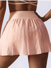 Pleated Wide Waistband Sports Skirt - 808Lush