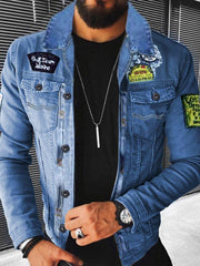 Plush Style Thickened Denim Men's Outer Jacket - 808Lush