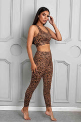 Printed Sports Bra and Leggings Set - 808Lush