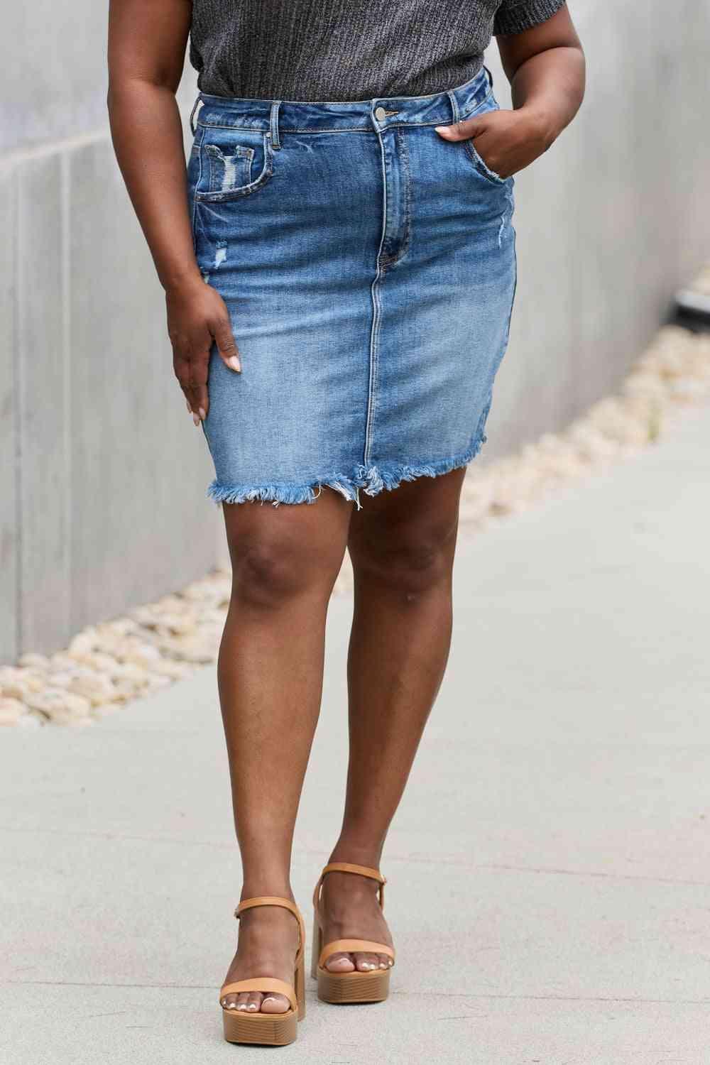 Women Denim Mini Skirt - 808Lush