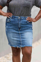 Women Denim Mini Skirt - 808Lush