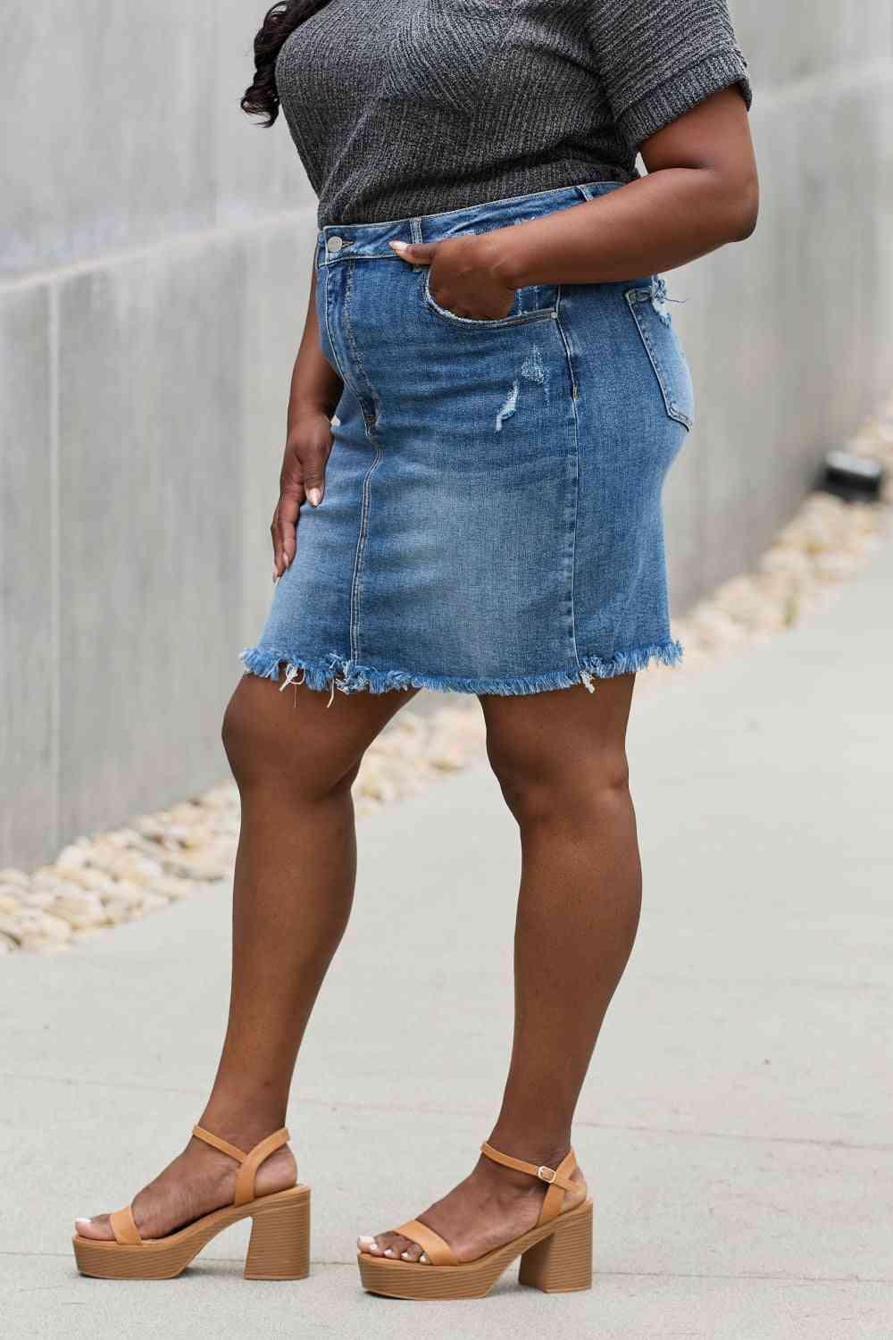 Women Denim Mini Skirt - 808Lush