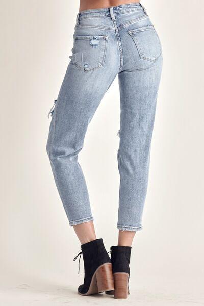 Distressed jeans Slim Cropped - 808Lush