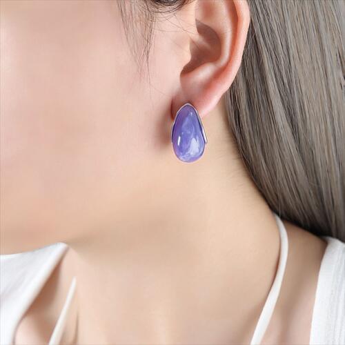 Resin Teardrop Earrings - 808Lush