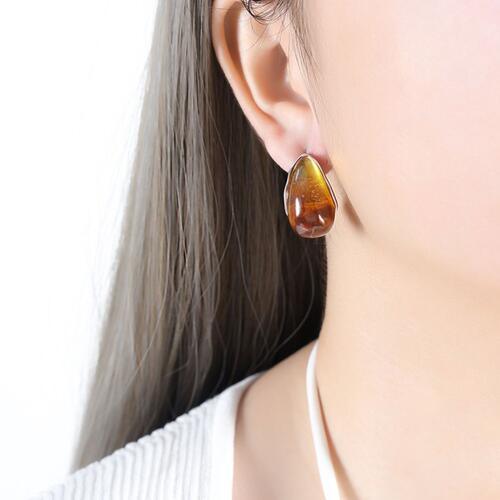 Resin Teardrop Earrings - 808Lush