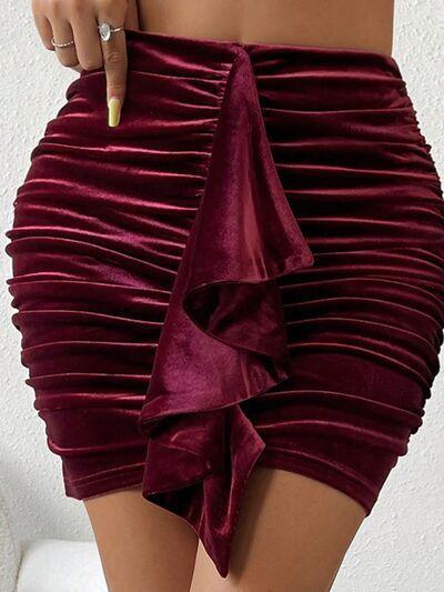 Ruched Mini Skirt - 808Lush