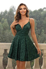 Sequin Spaghetti Strap Dress - 808Lush