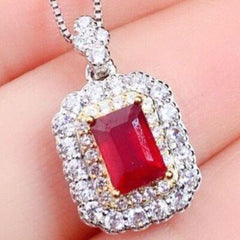 Silver-Plated Zircon Pendant Necklace - 808Lush