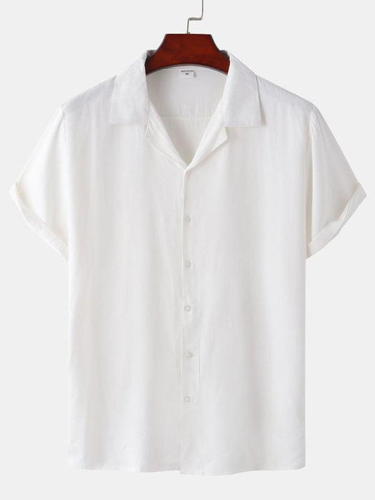 men's casual button street trendy short-sleeved shirt - 808Lush