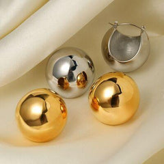 Stainless Steel Ball Earrings - 808Lush