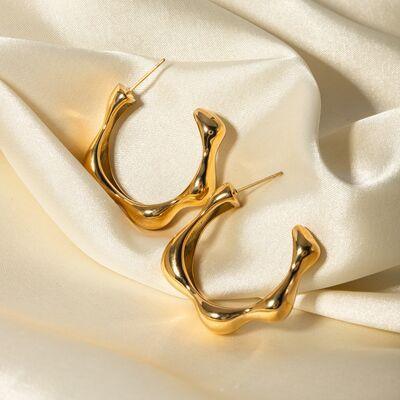 Stainless Steel C-Hoop Earrings - 808Lush