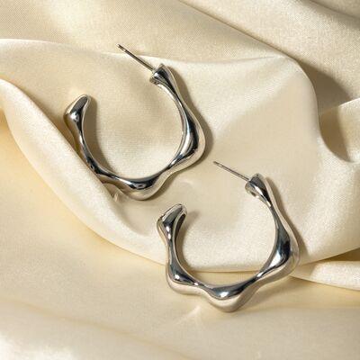 Stainless Steel C-Hoop Earrings - 808Lush