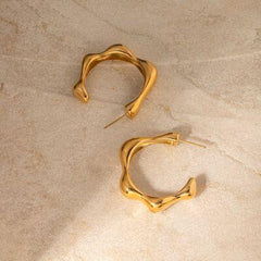 Stainless Steel C-Hoop Earrings - 808Lush