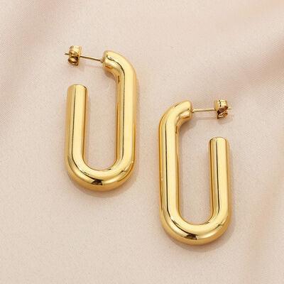 Stainless Steel Hinged Hoop Earrings - 808Lush