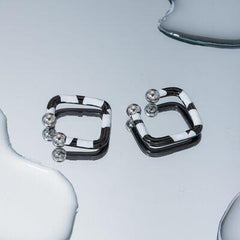 Stainless Steel Oil Drip Cuff Earrings - 808Lush