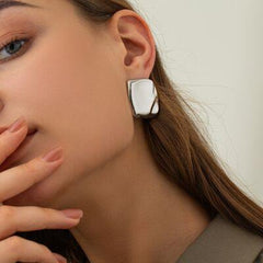 Stainless Steel Square Stud Earrings - 808Lush