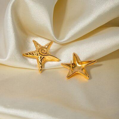 Stainless Steel Star Shape Earrings - 808Lush