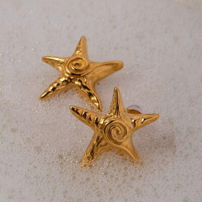 Stainless Steel Star Shape Earrings - 808Lush