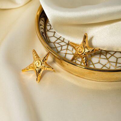 Stainless Steel Star Shape Earrings - 808Lush