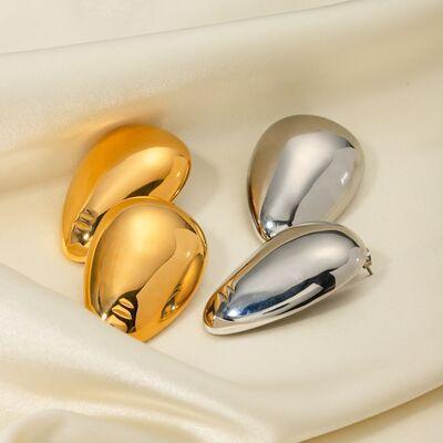 Stainless Steel Teardrop Stud Earrings - 808Lush