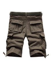 Straight Leg Cropped Pants Men's Loose Casual Pants Outdoor Sports Cargo Shorts (Without Belt) - 808Lush