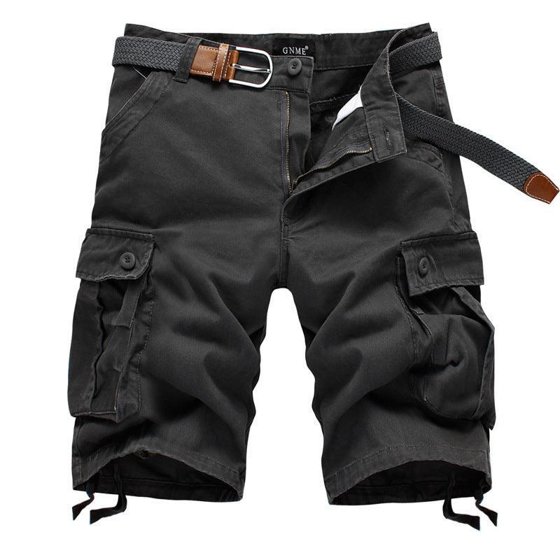 Straight Leg Cropped Pants Men's Loose Casual Pants Outdoor Sports Cargo Shorts (Without Belt) - 808Lush