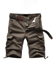 Straight Leg Cropped Pants Men's Loose Casual Pants Outdoor Sports Cargo Shorts (Without Belt) - 808Lush