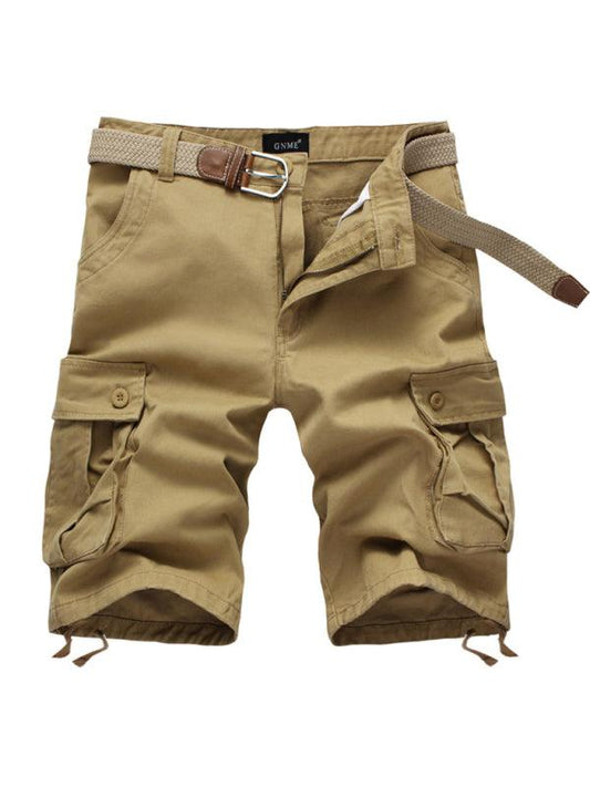 Straight Leg Cropped Pants Men's Loose Casual Pants Outdoor Sports Cargo Shorts (Without Belt) - 808Lush