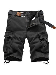 Straight Leg Cropped Pants Men's Loose Casual Pants Outdoor Sports Cargo Shorts (Without Belt) - 808Lush