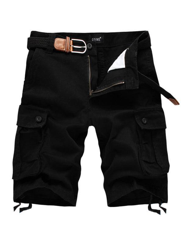 Straight Leg Cropped Pants Men's Loose Casual Pants Outdoor Sports Cargo Shorts (Without Belt) - 808Lush