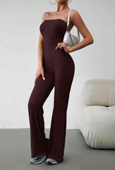 Strapless Lace-Up Jumpsuit - 808Lush