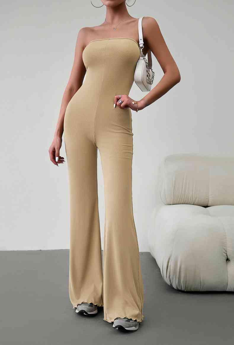 Strapless Lace-Up Jumpsuit - 808Lush