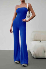 Strapless Lace-Up Jumpsuit - 808Lush