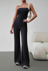 Strapless Lace-Up Jumpsuit - 808Lush