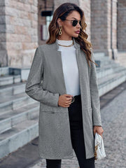 Stylish stand collar versatile mid-size jacket coat - 808Lush