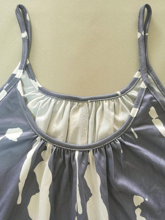 Summer Ladies Suspender Pocket Jumpsuit Shorts Printed Casual Jumpsuit - 808Lush