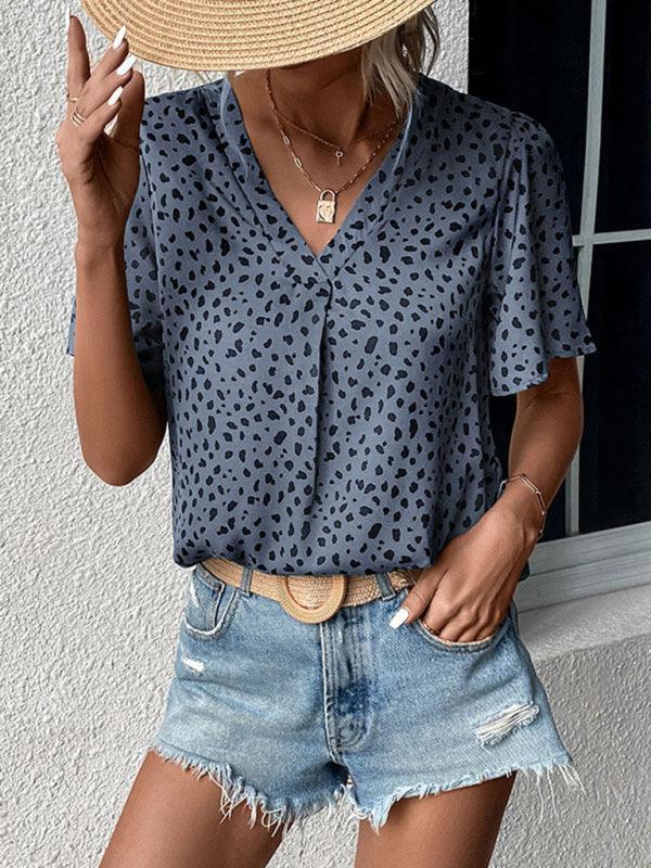 Fashion Ladies Tops Leopard Print Shirts - 808Lush