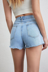 Summer Women Summer High Waist Denim Shorts Ripped Casual - 808Lush