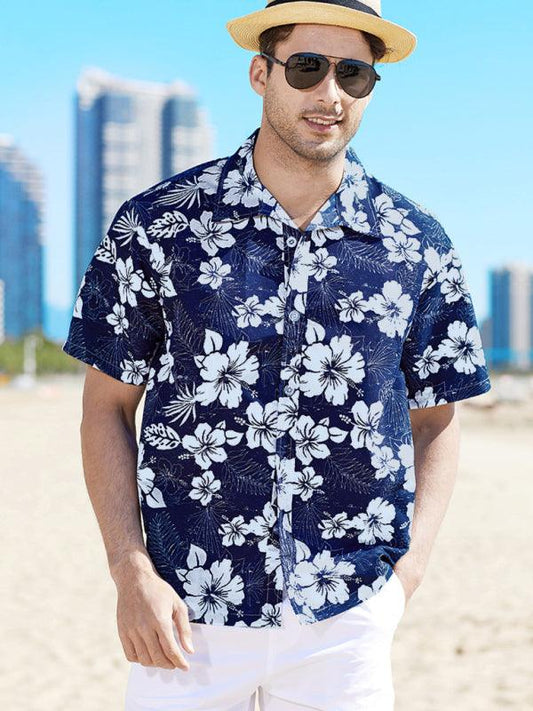 Men shirt Hawaiian short-sleeved - 808Lush