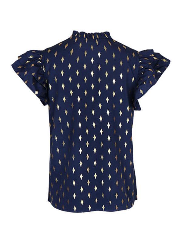 women's ruffled French retro shirt - 808Lush