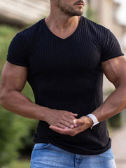 Men V-neck sports fitness breathable - 808Lush