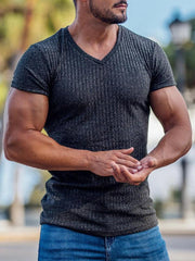 Men V-neck sports fitness breathable - 808Lush