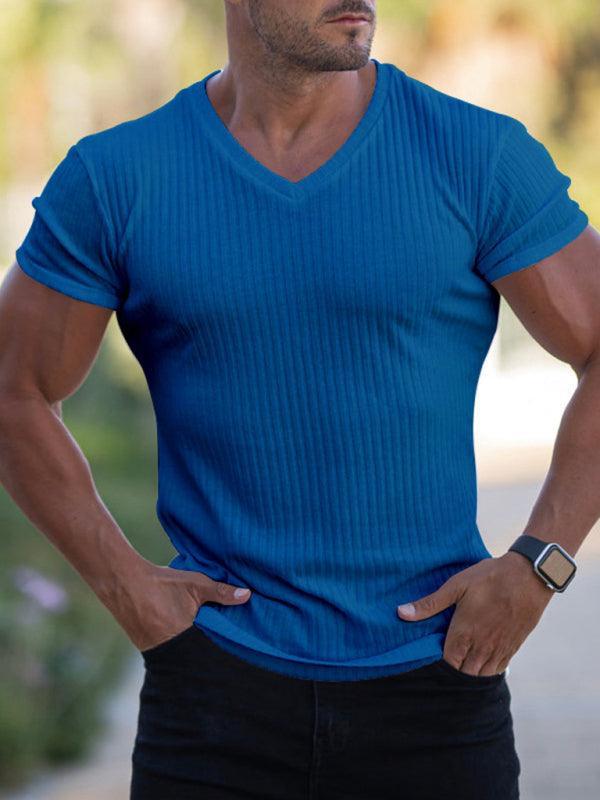 Men V-neck sports fitness breathable - 808Lush