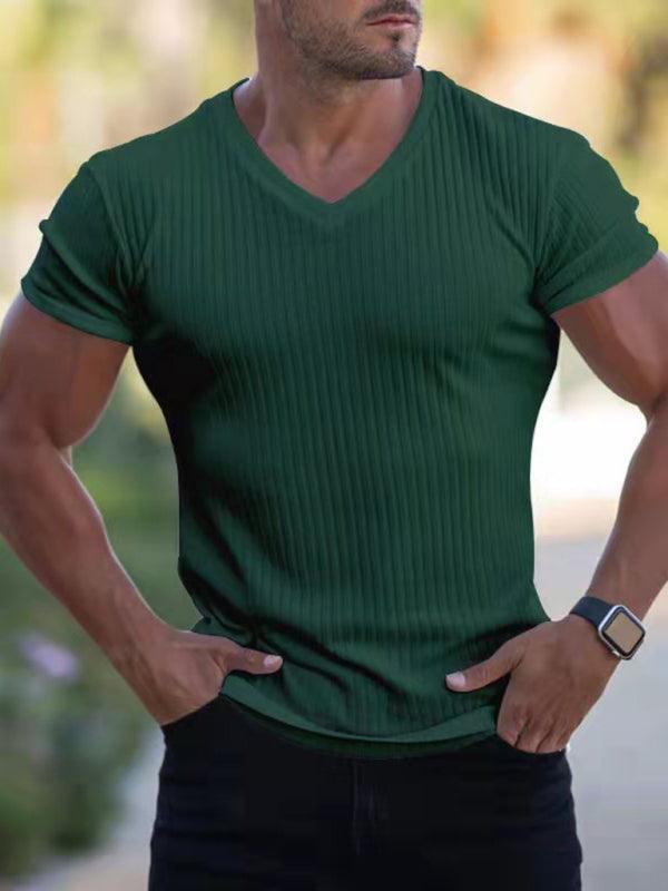 Men V-neck sports fitness breathable - 808Lush