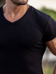 Men V-neck sports fitness breathable - 808Lush